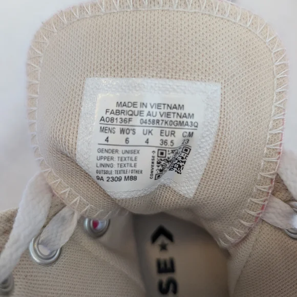 Converse Women 6 Pink High Top Shoes Sneakers Streetwear Classic Coquette Casual - Picture 7 of 8